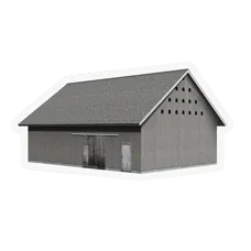 3d model of south barn