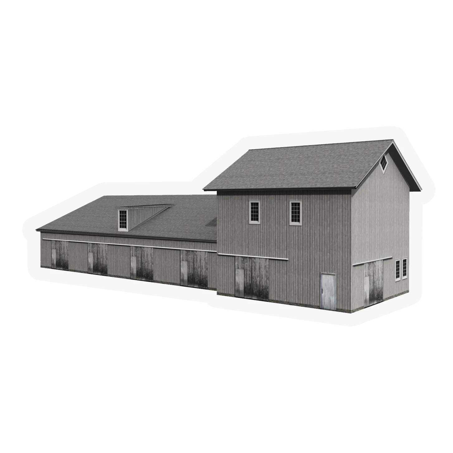 3d model of old office barn