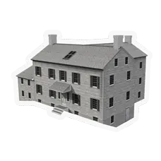 3d model of  infirmary in 1925