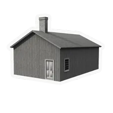 3d model of  shed and dye house